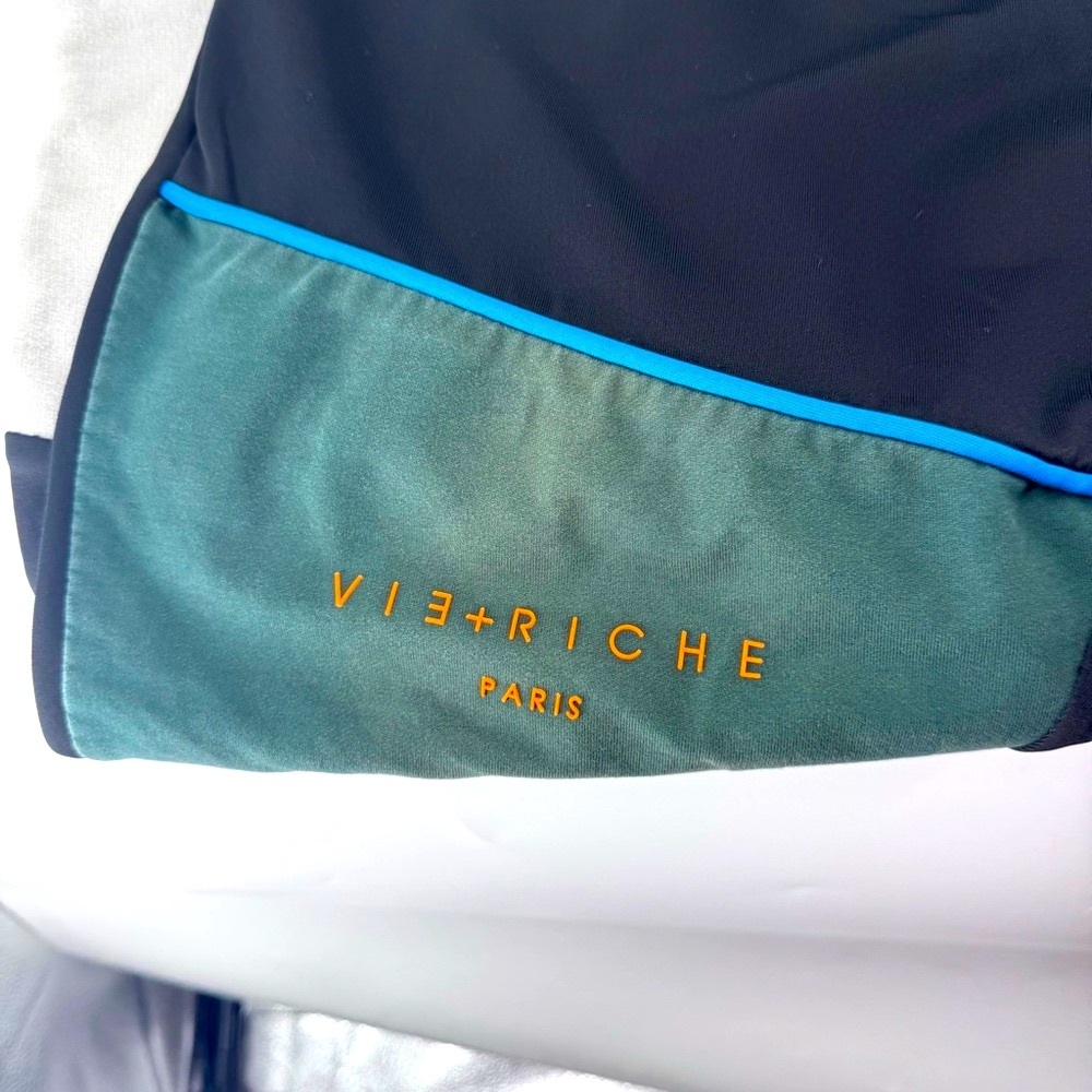 VIE RICHE Black and Blue‎ Joggers with Elastic Waistband and Color Blocking - Picture 10 of 11
